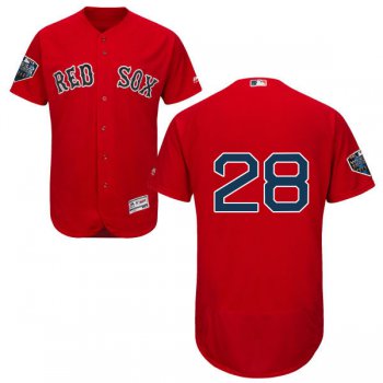 Red Sox #28 J. D. Martinez Red Flexbase Authentic Collection 2018 World Series Stitched MLB Jersey