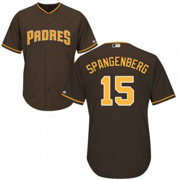 San Diego Padres 15 Cory Spangenberg Brown New Cool Base Stitched Baseball Jersey