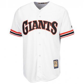 Men's San Francisco Giants Majestic Blank White Home Cooperstown Cool Base Team Jersey