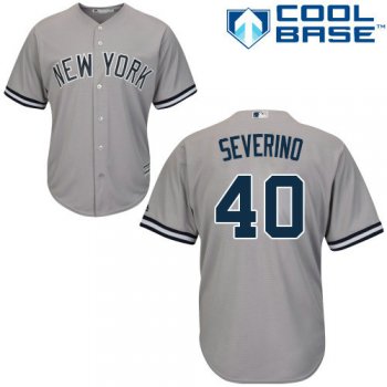 New York Yankees 40 Luis Severino Grey New Cool Base Stitched Baseball Jersey