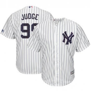 New York Yankees 99 Aaron Judge Majestic White 2018 Stars & Stripes Cool Base Player Jersey