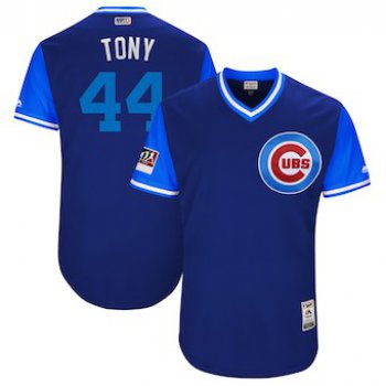 Men's Chicago Cubs 44 Anthony Rizzo Tony Majestic Royal 2018 Players' Weekend Authentic Jersey