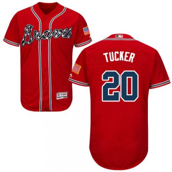Atlanta Braves 20 Preston Tucker Red Flexbase Authentic Collection Stitched Baseball Jersey