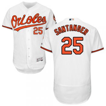 Baltimore Orioles 25 Anthony Santander White Flexbase Authentic Collection Stitched Baseball Jersey