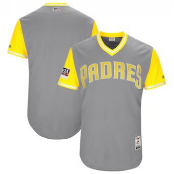 Men's San Diego Padres Blank Majestic Gray 2018 Players' Weekend Authentic Team Jersey