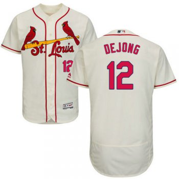 St.Louis Cardinals #12 Paul DeJong Cream Flexbase Authentic Collection Stitched Baseball Jersey