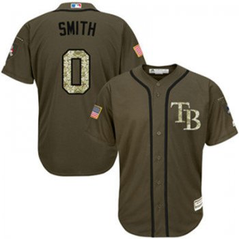 Tampa Bay Rays #0 Mallex Smith Green Salute to Service Stitched Baseball Jersey