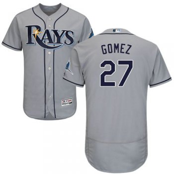 Tampa Bay Rays #27 Carlos Gomez Grey Flexbase Authentic Collection Stitched Baseball Jersey