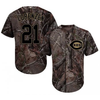 Cincinnati Reds #21 Michael Lorenzen Camo Realtree Collection Cool Base Stitched MLB Jersey