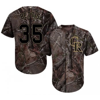 Colorado Rockies #35 Chad Bettis Camo Realtree Collection Cool Base Stitched MLB Jersey
