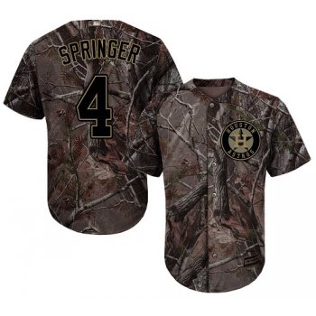 Houston Astros #4 George Springer Camo Realtree Collection Cool Base Stitched MLB Jersey