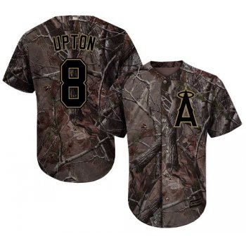 LA Angels of Anaheim #8 Justin Upton Camo Realtree Collection Cool Base Stitched MLB Jersey