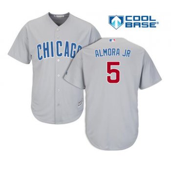 Men's Chicago Cubs #5 Albert Almora Jr. Gray Road Cool Base Jersey By Majestic