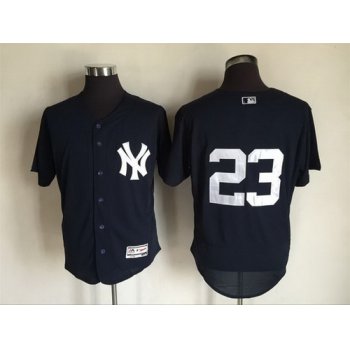 Men's New York Yankees #23 Don Mattingly Retired Navy Blue 2016 Flexbase Majestic Baseball Jersey