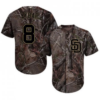 San Diego Padres #8 Erick Aybar Camo Realtree Collection Cool Base Stitched MLB Jersey