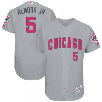 Chicago Cubs #5 Albert Almora Jr. Grey Flexbase Authentic Collection Mother's Day Stitched MLB Jersey