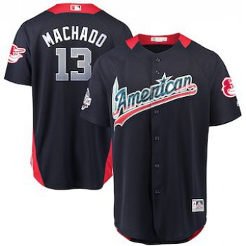Men's American League #13 Manny Machado Majestic Navy 2018 MLB All-Star Game Home Run Derby Player Jersey
