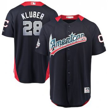 Men's American League #28 Corey Kluber Majestic Navy 2018 MLB All-Star Game Home Run Derby Player Jersey