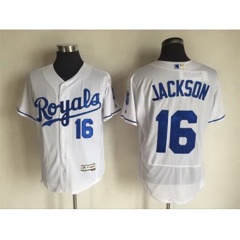 Men's Kansas City Royals #16 Bo Jackson White 2016 Flexbase Majestic Baseball Jersey