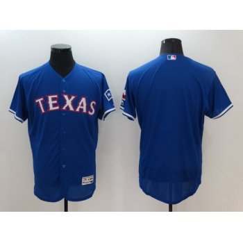 Men's Texas Rangers Blank Royal Blue 2016 Flexbase Majestic Baseball Jersey