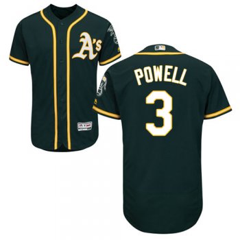 Oakland Athletics #3 Boog Powell Green Flexbase Authentic Collection Stitched Baseball Jersey