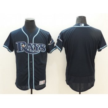 Men's Tampa Bay Rays Blank Navy Blue 2016 Flexbase Majestic Baseball Jersey