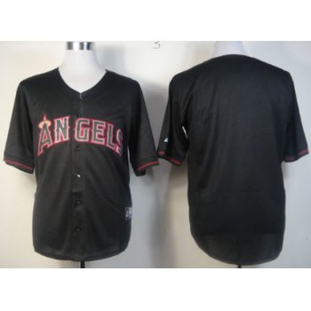 LA Angels of Anaheim Blank Black Fashion Jersey