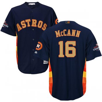 Men's Houston Astros #16 Brian McCann Navy Blue 2018 Gold Program Cool Base Stitched MLB Jersey