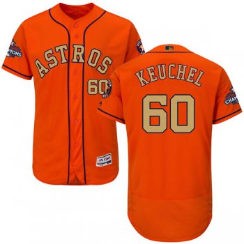 Men's Houston Astros #60 Dallas Keuchel Orange 2018 Gold Program Flexbase Stitched MLB Jersey