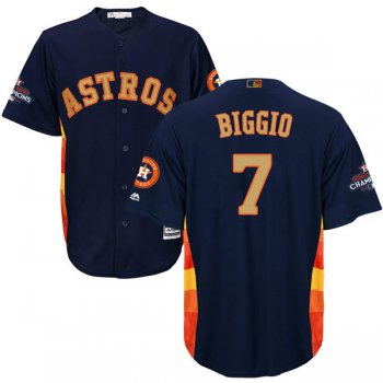 Men's Houston Astros #7 Craig Biggio Navy Blue 2018 Gold Program Cool Base Stitched MLB Jersey