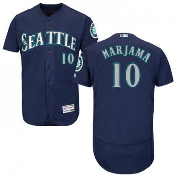 Seattle Mariners #10 Mike Marjama Navy Blue Flexbase Authentic Collection Stitched Baseball Jersey