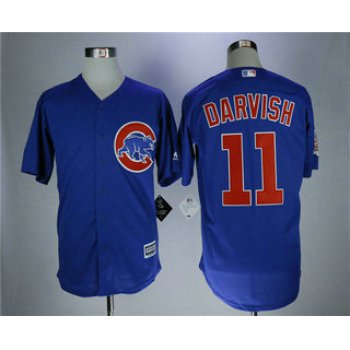Men's Chicago Cubs #11 Yu Darvish Royal Blue Stitched MLB Cool Base MLB Jersey