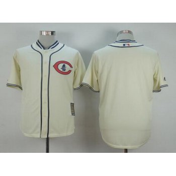 Men's Chicago Cubs Blank Cream 1929 Majestic Cooperstown Collection Throwback Jersey