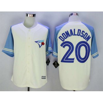 Men's Toronto Blue Jays #20 Josh Donaldson Cream New Cool Base Jersey