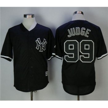 New York Yankees #99 Aaron Judge Black Fashion Stitched MLB Jersey