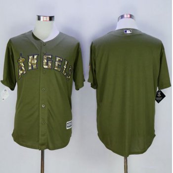Angels of Anaheim Blank Green Camo New Cool Base Stitched MLB Jersey