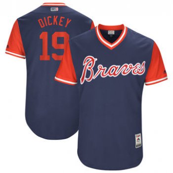 Men's Atlanta Braves R.A. Dickey Dickey Majestic Navy 2017 Players Weekend Authentic Jersey