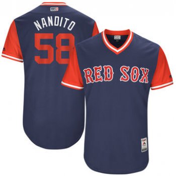 Men's Boston Red Sox Fernando Abad Nandito Majestic Navy 2017 Players Weekend Authentic Jersey