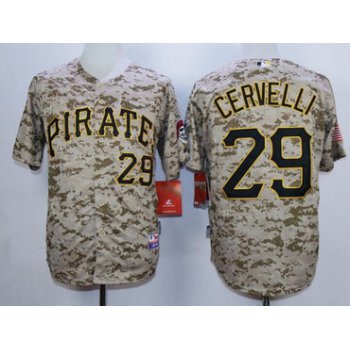 Men's Pittsburgh Pirates #29 Francisco Cervelli Alternate Camo Jersey