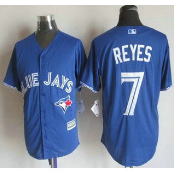 Men's Toronto Blue Jays #7 Jose Reyes Alternate Blue 2015 MLB Cool Base Jersey