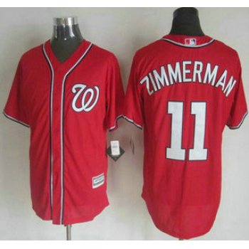 Men's Washington Nationals #11 Ryan Zimmerman Alternate Red 2015 MLB Cool Base Jersey