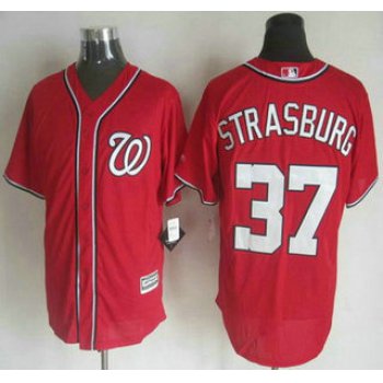 Men's Washington Nationals #37 Stephen Strasburg Alternate Red 2015 MLB Cool Base Jersey