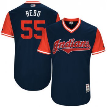 Men's Cleveland Indians Roberto Perez Bebo Majestic Navy 2017 Players Weekend Authentic Jersey