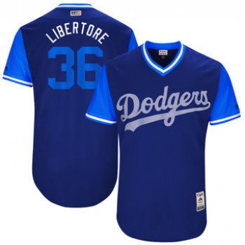Men's Los Angeles Dodgers Adam Liberatore Libertore Majestic Royal 2017 Players Weekend Authentic Jersey