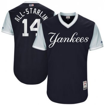 Men's New York Yankees Starlin Castro All-Starlin Majestic Navy 2017 Players Weekend Authentic Jersey
