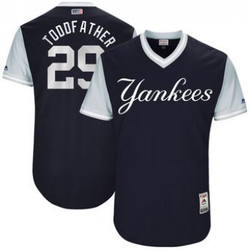 Men's New York Yankees Todd Frazier Toddfather Majestic Navy 2017 Players Weekend Authentic Jersey