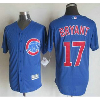 Men's Chicago Cubs #17 Kris Bryant Alternate Blue 2015 MLB Cool Base Jersey
