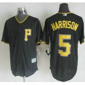 Men's Pittsburgh Pirates #5 Josh Harrison Alternate Black 2015 MLB Cool Base Jersey
