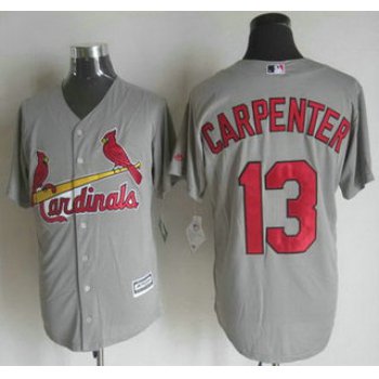 Men's St. Louis Cardinals #13 Matt Carpenter Away Gray 2015 MLB Cool Base Jersey