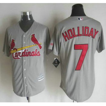 Men's St. Louis Cardinals #7 Matt Holliday Away Gray 2015 MLB Cool Base Jersey